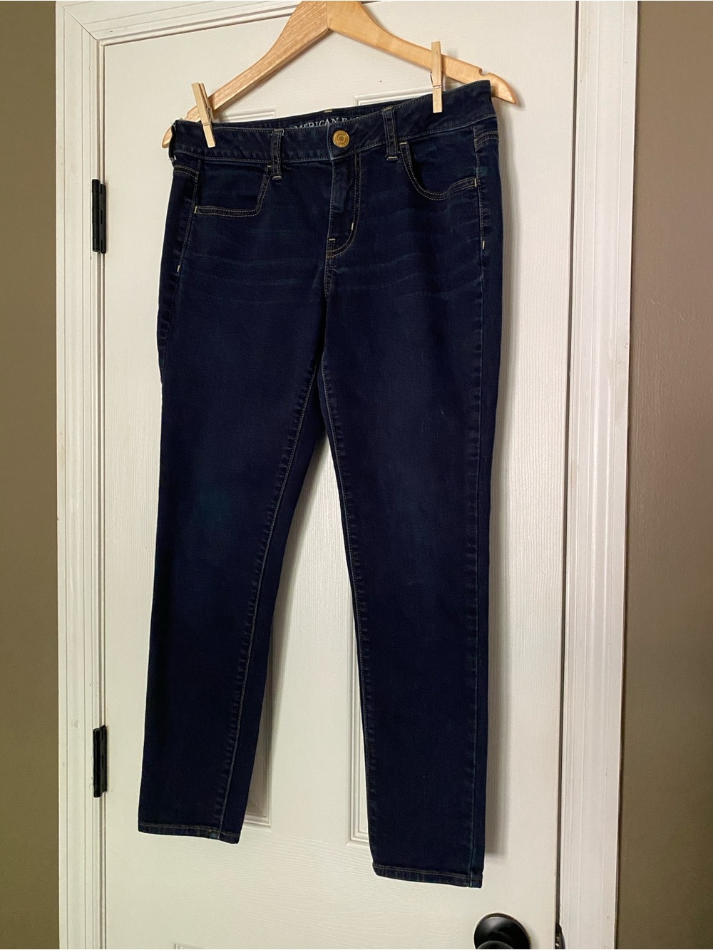 American Eagle Outfitters - Womens Dark Blue Skinny Jeggings - Size 10 short